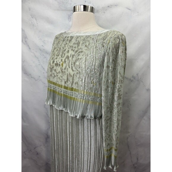 Vintage Jeanne Marc Designer Gown Dress 4/6 Accordion Pleated Art Deco Ethereal - Picture 16 of 16